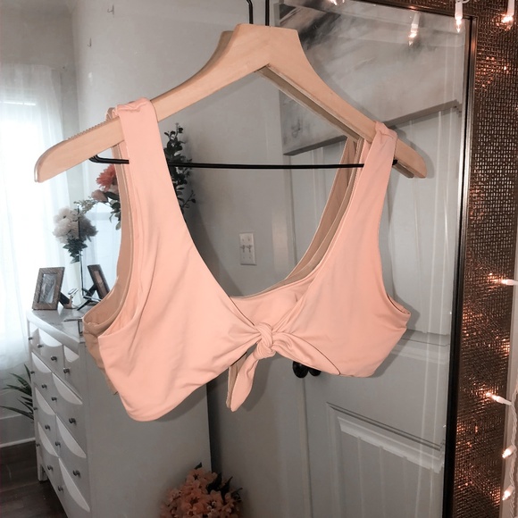 Dippin' Daisy's Other - Small Peach Seamless Tie Front Bikini Top